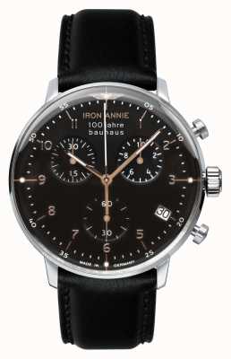 Iron Annie Bauhaus | chrono | cadran noir | Cuir noir 5096-2