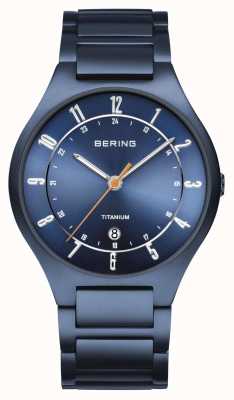 Bering Hommes | titane | cadran bleu | bracelet bleu 11739-797