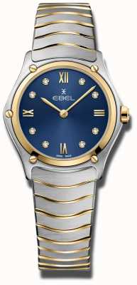 EBEL Classique du sport féminin | cadran bleu | bracelet en acier inoxydable 1216446A