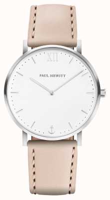 Paul Hewitt | ligne de marin pour hommes | bracelet en cuir beige | PH-SA-R-5M-W-22S