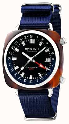 Briston Édition limitée Clubmaster gmt | automatique | bracelet nato bleu 19842.SA.T.9.NNB