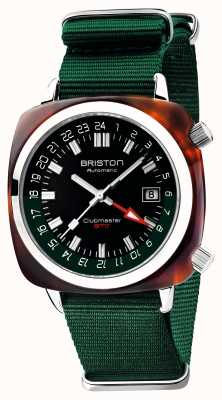 Briston Édition limitée Clubmaster gmt | automatique | bracelet nato vert 19842.SA.T.10.NBG