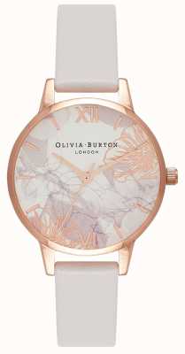 Olivia Burton | femmes | fleurs abstraites | bracelet en cuir blush | OB16VM12