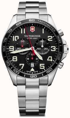 Victorinox | force de terrain | chronographe | bracelet en acier inoxydable | cadran noir | 241855