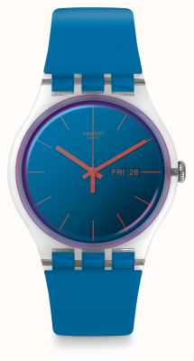 Swatch | nouveau gentil | montre polablue | bracelet en silicone bleu | SO29K702-S14