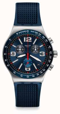 Swatch | nouveau chrono ironie | montre grille bleue | YVS454