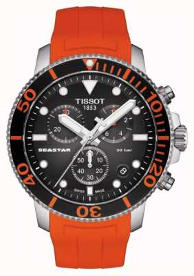 Tissot | chronographe seastar 1000 | bracelet orange | 300m T1204171705101