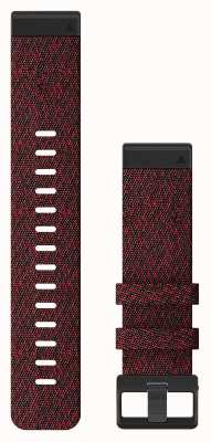 Garmin Bracelet de montre Quickfit 22 uniquement, nylon rouge chiné 010-12863-06