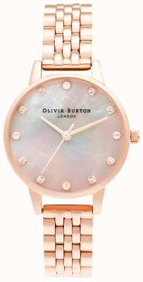 Olivia Burton | cadran de vadrouille midi avec détail de vis | bracelet en or rose | OB16SE10