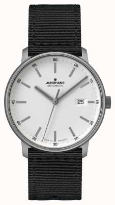 Junghans Formez un | titan | automatique | bracelet nato noir | cadran blanc 027/2000.00