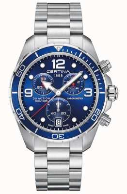 Certina Ds action chrono | chronomètre | bracelet en acier inoxydable C0324341104700