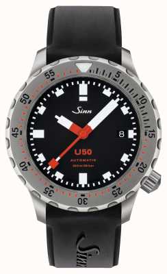Sinn U50 | montre de plongée en silicone noir 1050.010 BLACK RUBBER
