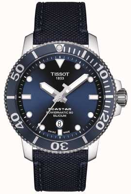 Tissot Seastar 1000 powermatic | bracelet en tissu bleu | cadran bleu T1204071704101