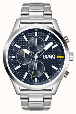 HUGO #chasse homme | cadran bleu | montre en acier inoxydable 1530163