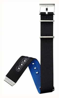 Hamilton Straps Nato bleu noir 20mm - Bracelet bleu marine kaki uniquement H600823101