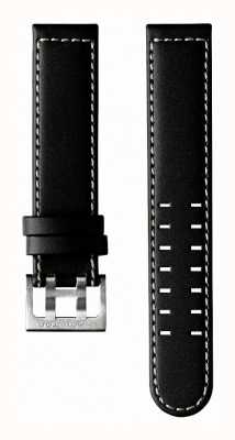 Hamilton Straps Bracelet 20 mm en cuir de veau noir uniquement - Khaki Aviation H690646107