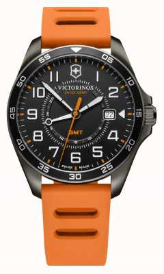Victorinox | force de terrain | gmt sport | bracelet en caoutchouc orange | cadran noir | 241897
