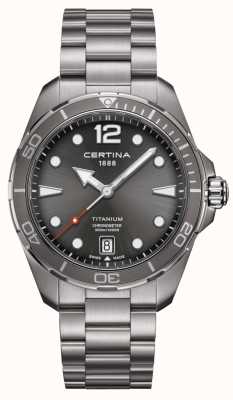 Certina Action Ds | bracelet en titane | cadran gris | cosc C0324514408700