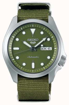Seiko Bracelet en nylon vert avec 5 cadran vert SRPE65K1