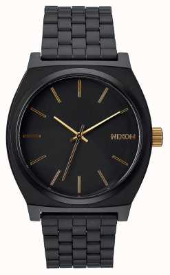 Nixon Compteur de temps | noir mat / or | bracelet en acier ip noir | cadran noir A045-1041-00