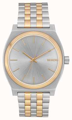Nixon Compteur de temps | argent / or | bracelet en acier bicolore | cadran argenté A045-1921-00