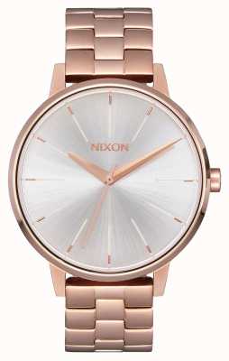 Nixon Kensington | or rose / blanc | bracelet ip or ross | cadran argenté A099-1045-00