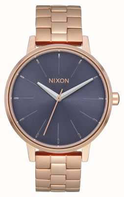 Nixon Kensington | or rose / tempête | bracelet ip or rose | cadran bleu A099-3005-00