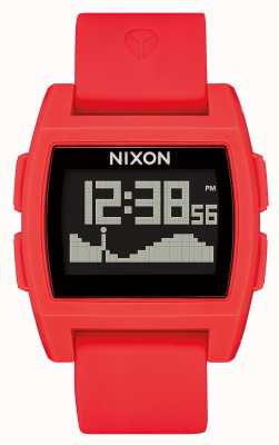 Nixon Marée de base | rouge | numérique | bracelet en silicone rouge A1104-200-00