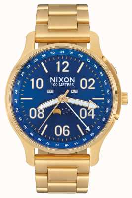Nixon Ascender | tout or / rayon de soleil bleu | acier ip or | cadran bleu A1208-2735-00