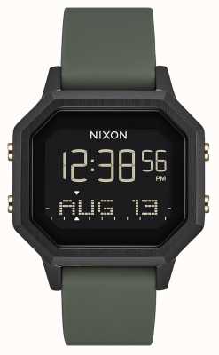Nixon Siren ss | noir / fatigue | numérique | silicone noir | A1211-178-00