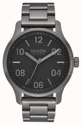 Nixon Patrouille | gunmetal / noir | bracelet en acier ip bronze | cadran bronze A1242-1531-00