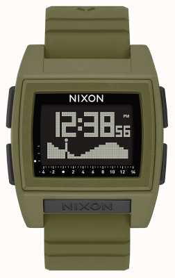 Nixon Base marée pro | surplus | numérique | bracelet en silicone vert A1307-1085-00