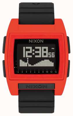 Nixon Base marée pro | rouge / noir | numérique | bracelet en silicone noir A1307-209-00
