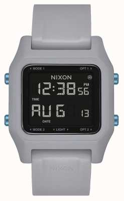 Nixon Agrafe | gris clair | numérique | bracelet en silicone gris A1309-135-00