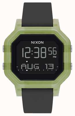 Nixon Siren | vert clair | numérique | bracelet en silicone noir A1311-3408-00