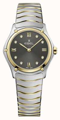 EBEL Classique du sport féminin | bracelet en acier bicolore | cadran en diamant gris 1216419A