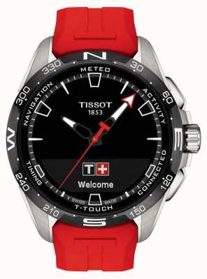 Tissot T-Touch Connectez solaire | bracelet en silicone rouge T1214204705101