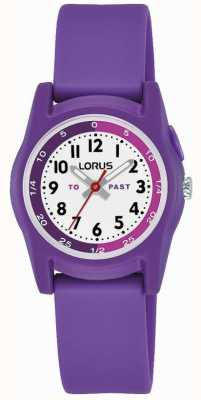Professeur de temps pour enfants Lorus avec bracelet en silicone violet R2359NX9