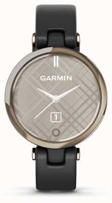 Garmin Édition classique Lily | lunette en or crème | étui noir | bracelet en cuir italien 010-02384-B1