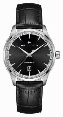 Hamilton Jazzmaster | auto | bracelet en cuir noir | cadran noir H32475730