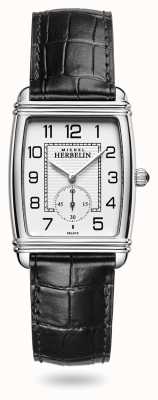 Herbelin Hommes | art déco | cadran argenté | bracelet en cuir noir 10638/22