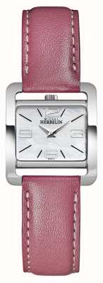 Herbelin Avenue V | bracelet en cuir rose | cadran en nacre 17137/19ROZ