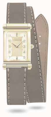 Herbelin Antares | bracelet interchangeable double tour en cuir taupe uniquement (doré) BRAC.17048.92/P