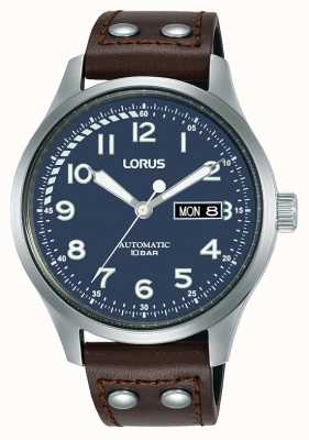 Lorus Hommes | automatique | cadran bleu | bracelet en cuir marron RL463AX9
