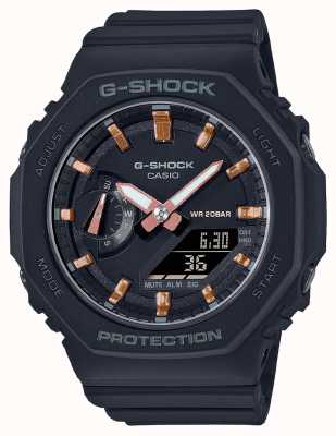 Casio G-shock de taille moyenne | bracelet en résine noire | cadran noir GMA-S2100-1AER
