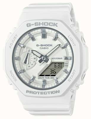 Casio G-shock de taille moyenne | bracelet en résine blanche | cadran blanc GMA-S2100-7AER
