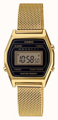 Casio Ex-présentoir vintage en acier inoxydable milanais doré LA690WEMY-1EF EX-DISPLAY