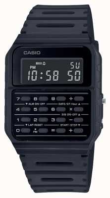 Casio Montre calculatrice rétro | bracelet en résine noire | cadran noir CA-53WF-1BEF