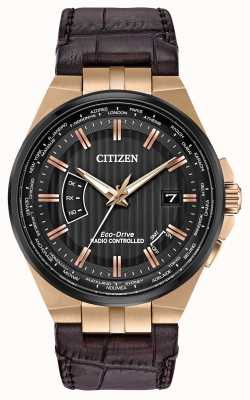 Citizen Le monde des hommes perpétuel à | bracelet en cuir marron CB0168-08E