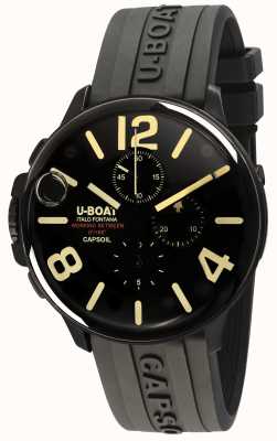 U-Boat Capsoil 45 dlc chrono/c bracelet caoutchouc noir 8109/D